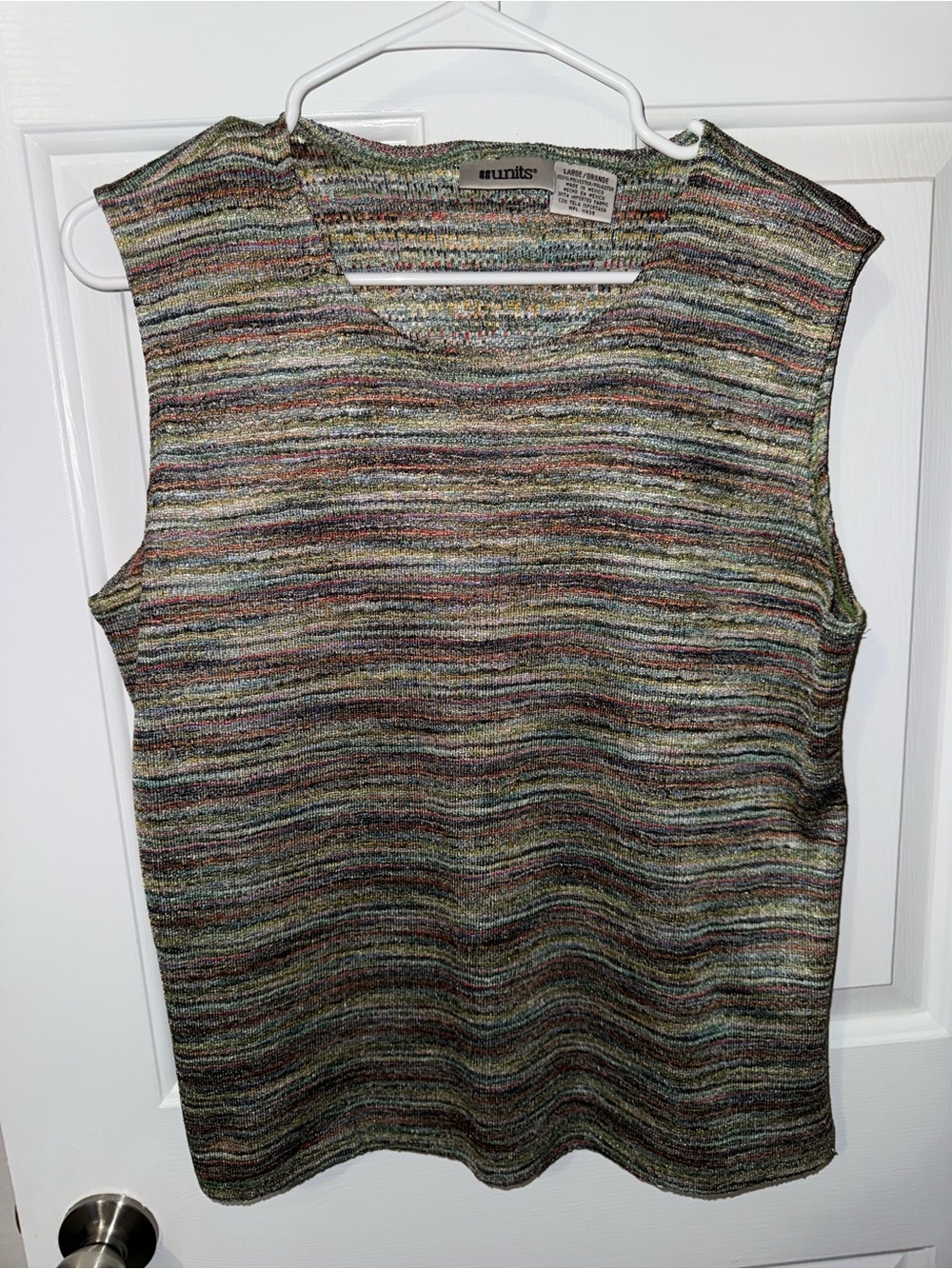 Units Striped Multicolor Sleeveless Knit Tank